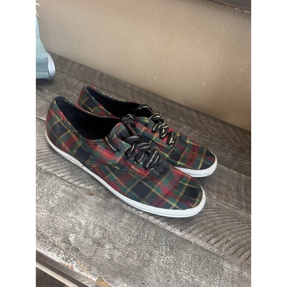 Keds Plaid Sneakers - Red, Green, Yellow - Picture 3 of 6